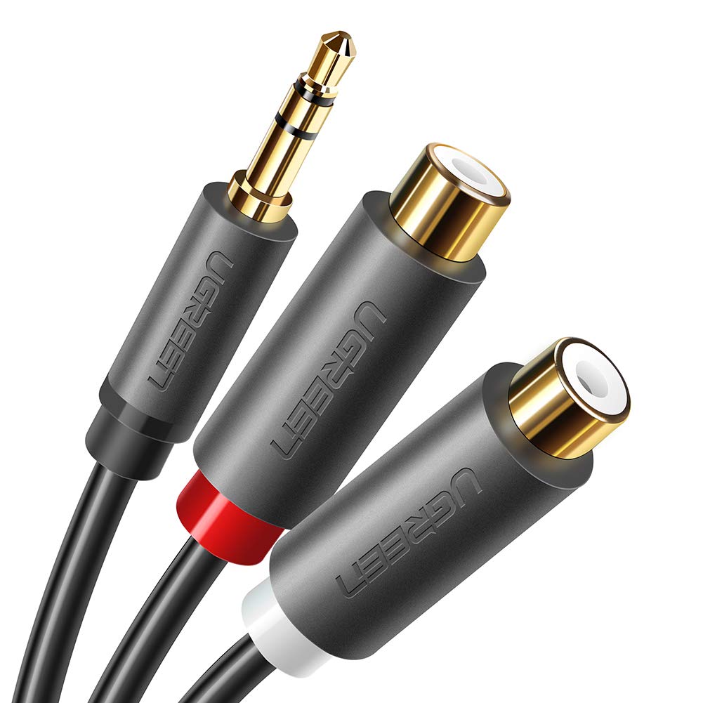 Amazon | UGREEN 3.5mm to RCA 変換ケーブル 3.5mm(オス) - 2RCA(メス